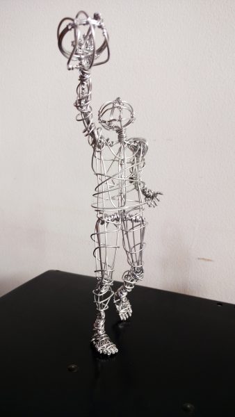 Escultura de alambre -Baloncesto